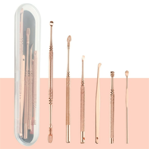 Dry Ear Drops Double Headed Stainless Steel Ear Set Spiral Earwax Removal Tool Ear & Ear Cleaning Kit