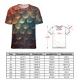 thumbnail image 2 of Mermaid Fish Scales Women's Short Sleeve Tops Casual Blouses T Shirt, 2 of 6