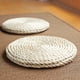 thumbnail image 2 of Cojín de tatami redondo tejido de paja natural hecho a mano - Cojín de asiento de suelo, 2 of 8