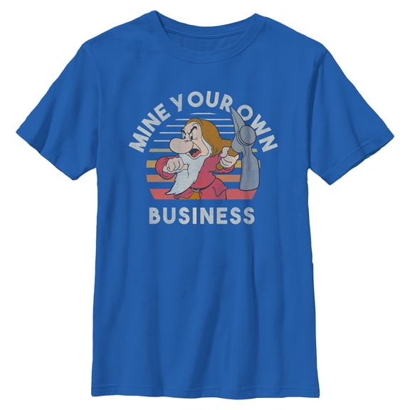Boys Snow White and the Seven Dwarfs Grumpy Mine Your Own Business T Shirt