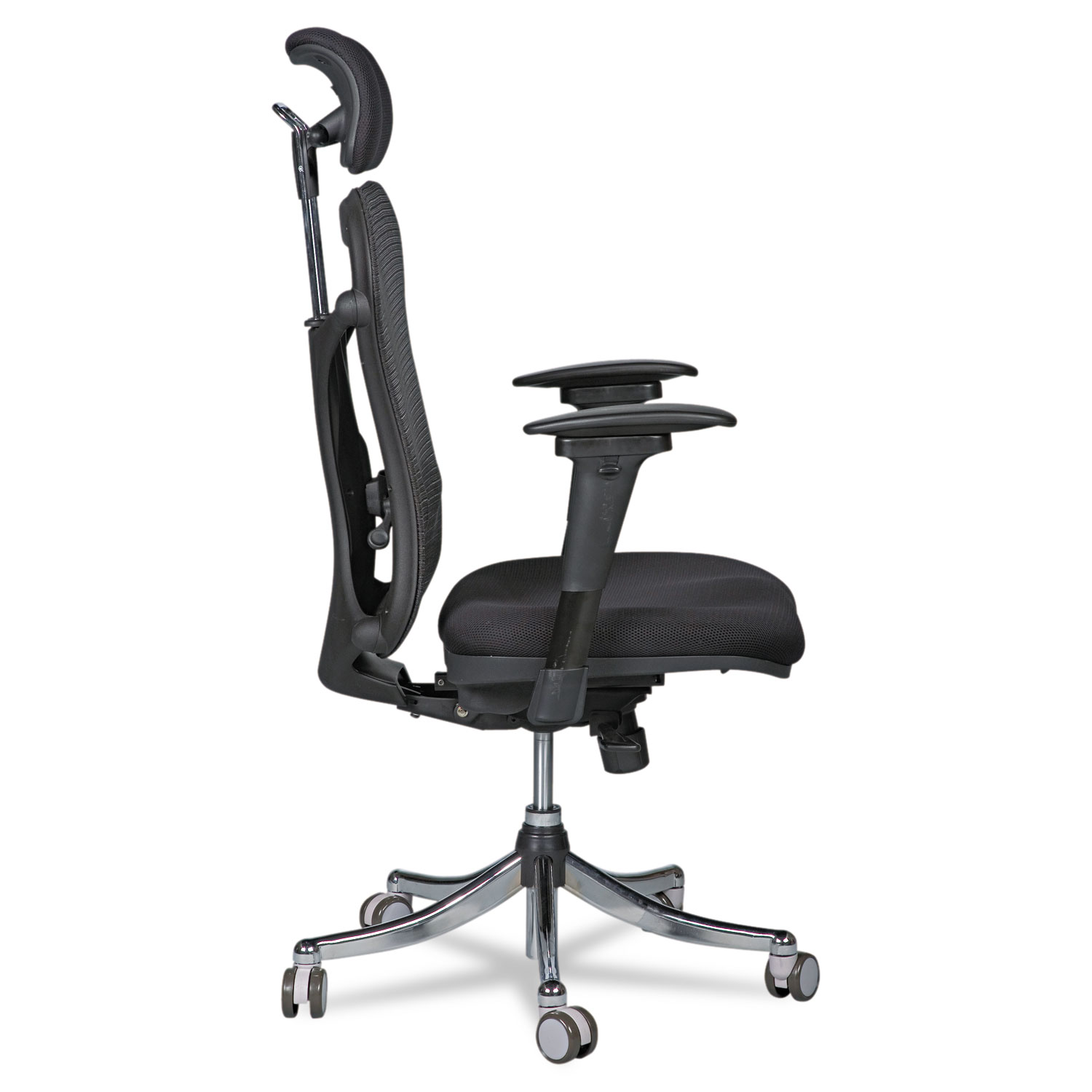 BALT Ergo Ex Executive Office Chair, Mesh Back/Upholstered Seat, Black/Chrome - image 4 of 5