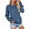 thumbnail image 2 of Sweatshirts for Women Trendy, Comdrip Womens Oversized Sweatshirts Fall Winter Tops Long Sleeve Shirts Loose Fit Winter Outfits Clothes 2025 Womens V Neck Sweatshirt Sky Blue S, 2 of 9