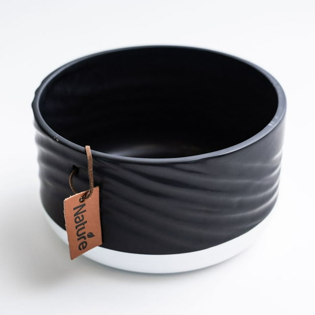 Set of 6 Fits 6" Pot Black And White With Nature Label Planter