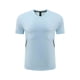 thumbnail image 2 of Camisetas de manga corta y cuello redondo para hombre, camisetas de entrenamiento, fitness, transpirables, elásticas, de color liso, para exteriores, de poliéster., 2 of 9