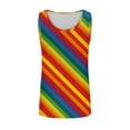 thumbnail image 2 of ZCFZJW Workout Tank Tops for Men Casual Tie Dye Colorful Striped Print Summer Sleeveless Vest Trendy Athletic Quick Dry Beach Hawaiian T-Shirts Multicolor#13 XL, 2 of 5