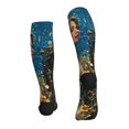 thumbnail image 4 of Compression Socks for Women and Men - Artistic Night Sky Sunflower Princess Compression Socks Circulation for Workout, 4 of 8