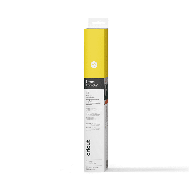 Vinyle de transfert thermique sans tapis Cricut® Smart Iron-On™ (90 cm), jaune