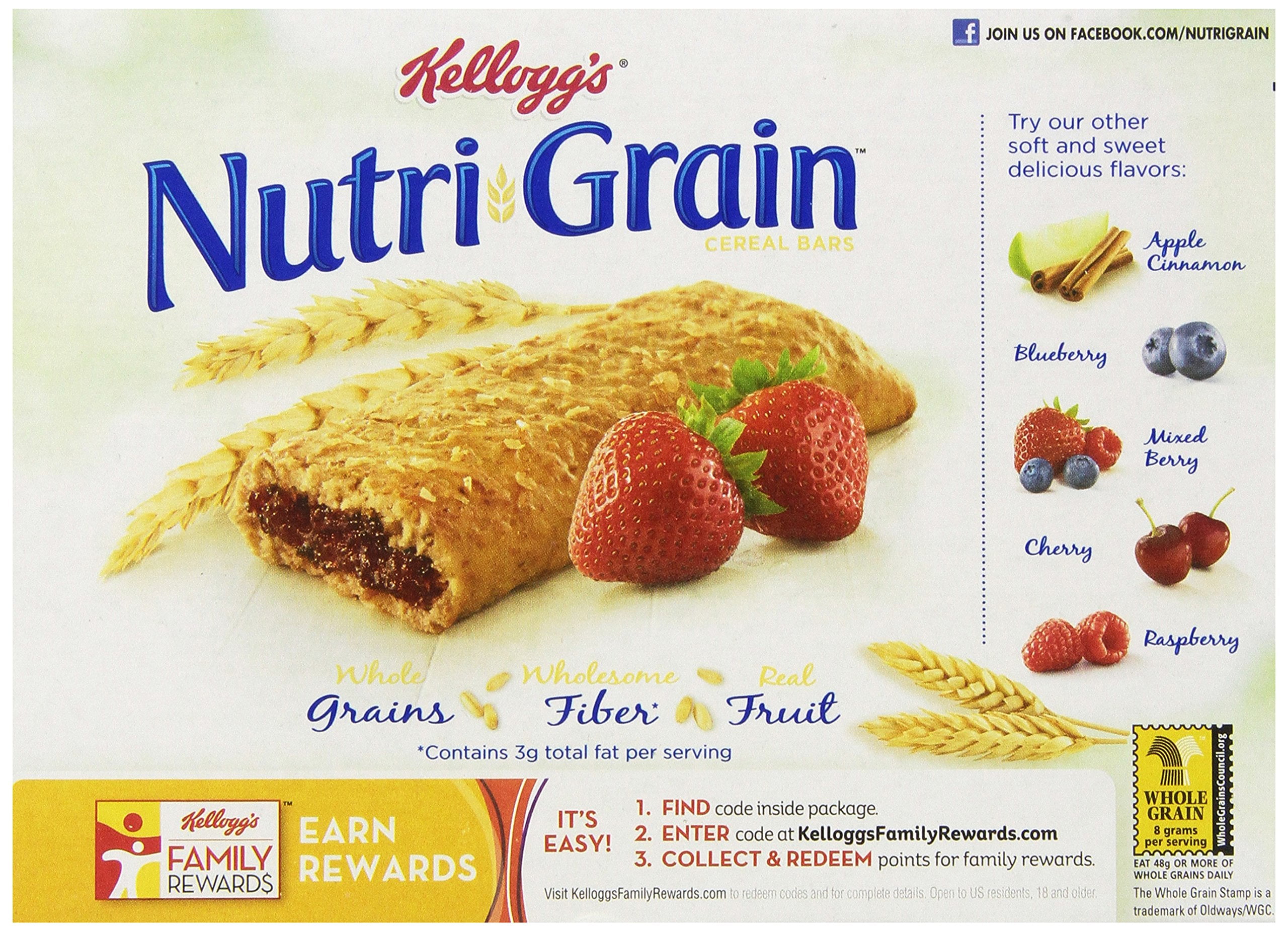Nutri-Grain Strawberry Chewy Soft Baked Breakfast Bars (Pack of 3)