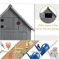 thumbnail image 3 of JERFIT 70.5" Tall Outdoor Storage Shed with Sloping Roof, 3-Compartment Garden Tool Organizer Cabinet, Waterproof & Durable Solid Wood Construction, Gray, 3 of 9
