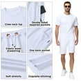 thumbnail image 5 of Satankud Men's Shirt and Shorts Set 2 Pieces Set Short Sleeve Summer Tracksuits Sets with Pockets Causal Jogging Sports Sweatsuit for Men 2 Piece Outfits White XL, 5 of 7