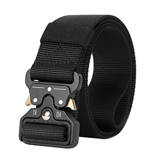 Twod Tactical Webbing Belt Military Style Nylon Belt with Heavy-Duty Quick-Release Buckle
