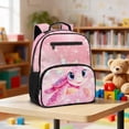 thumbnail image 2 of Jeiento Sea Turtle 13.5 Inch Toddler Backpack, Soft Kids Preschool Bookbag with Top Handle & Adjustable Straps, Pink Multi Pockets Daily School Bag for Little Boys Girls Daycare Outdoor Trip, 2 of 7
