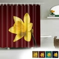 thumbnail image 3 of Guanhe Boho Floral Shower Curtain, Red Yellow White Black Waterproof Shower Curtains Liners Bathroom Accessories, 3 of 3