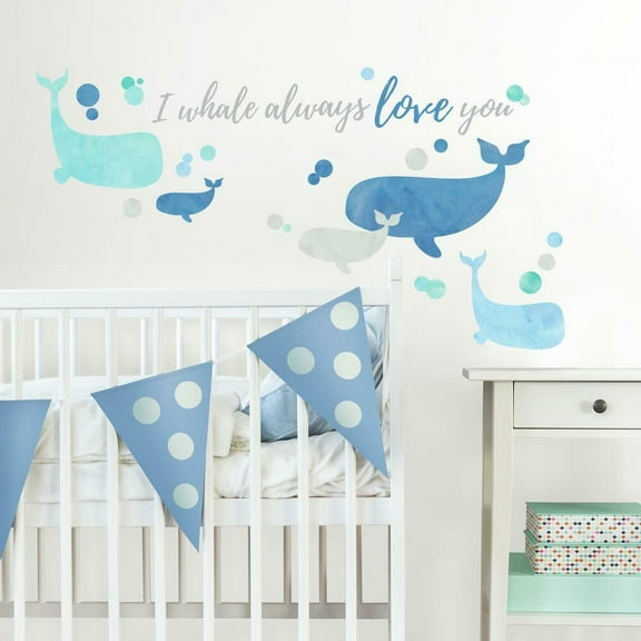 I Whale Always Love You Peel and Stick Giant Wall Decals