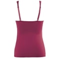 thumbnail image 2 of Ahh By Rhonda Shear Women's Flirt Molded Cup Shaping Camisole with Built-In Bra - Garnet - 1X, 2 of 2
