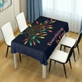 thumbnail image 4 of Yayeee Tablecloths 54" x 54" Rectangle Wrinkle Resistant Party Table Cover, Blue Christmas Light, 4 of 8