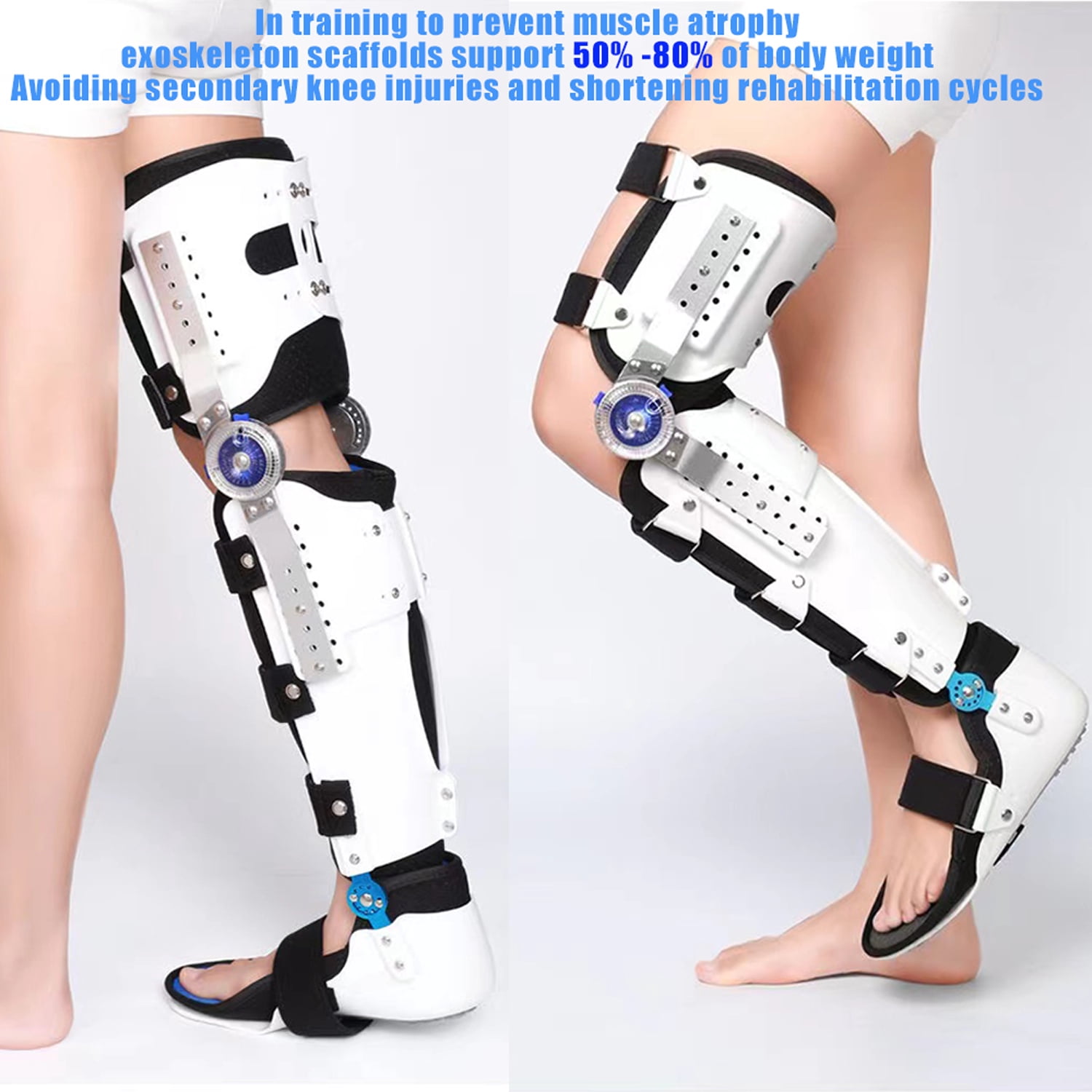 Knee Brace for Post-Op Immobilization & Stabilization, Adjustable Collateral Bars, Widely Used in US Hospitals, Mid-Range ALL (Knee brace)