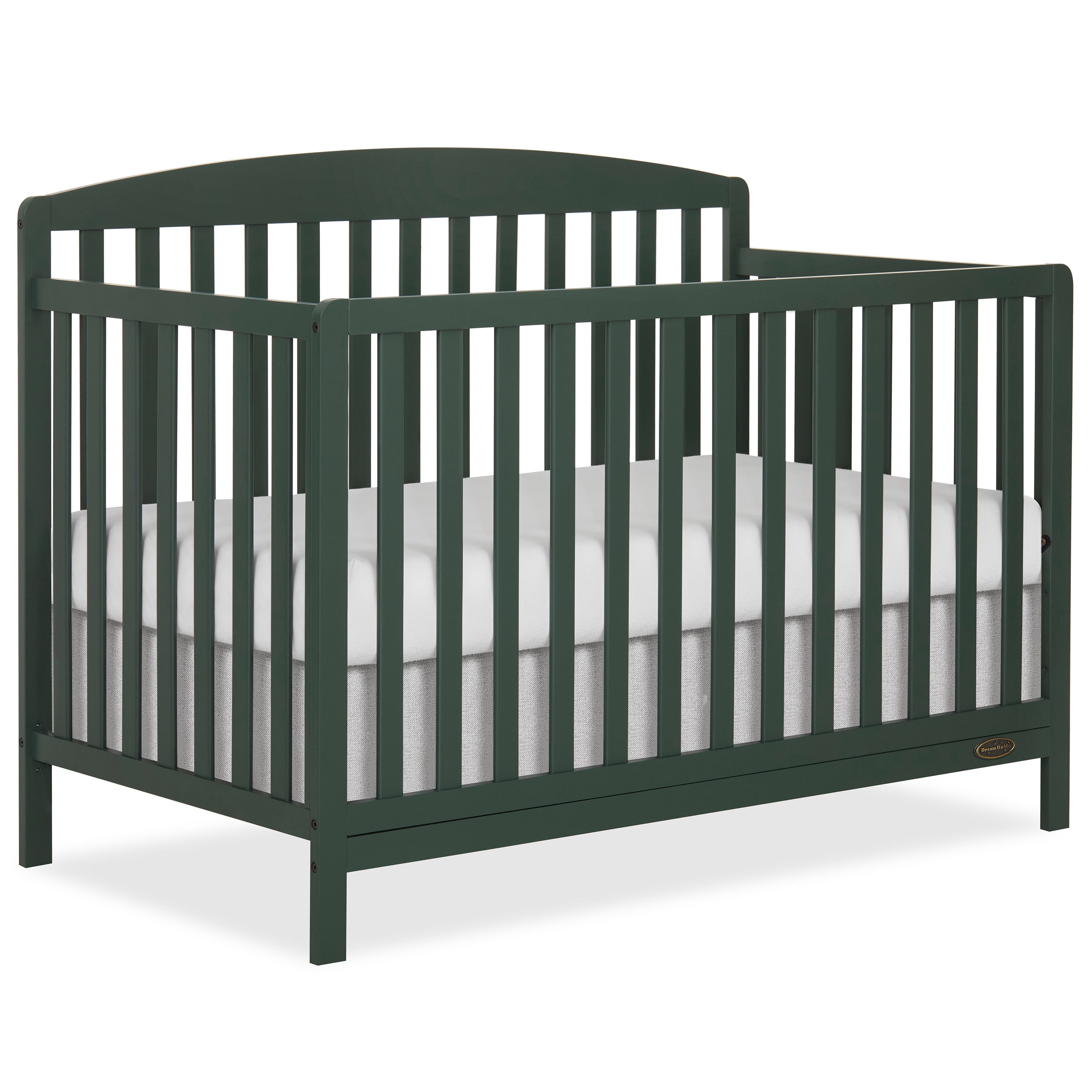 Nursery Bundle, Dream On Me Odelle 5 in 1 Crib in Forest Green and Crib & Toddler Mattress Bundle