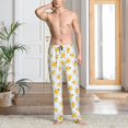 thumbnail image 5 of Mens Pajama Pants - Soft Sleep & Lounge Pants for Men, Light Bulb Pattern orange Cuteness Casual PJ Bottoms Pants with Pockets, 5 of 5
