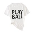thumbnail image 4 of 2021 Femmes Concise Mode Lettre Imprimé Cou Manches Courtes Tops T-shirt pour les Femmes, 4 of 4