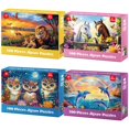 thumbnail image 1 of Puzzles Jeacirio 100 piezas para niños de 4 a 10 años con paquete de 4, 1 of 7