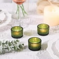 thumbnail image 6 of Green Tealight Candle Holder Set of 12, Small Votive Candle Holders for Table Centerpiece, Glass Tea Light Candles Holder for Party & Home, Wedding Decor, 6 of 7