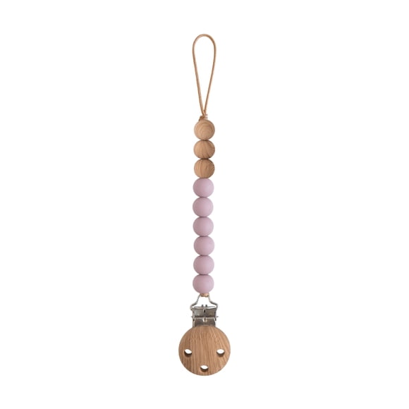Sujetachupete Mushie Eva 100% Silicona Libre de BPA Malva