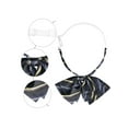 thumbnail image 3 of INSPIRE CHIC Cute Uniform Double Layers Pretied Bowknot, Striped Bow Ties for Women School Casual Navy Blue One Size, 3 of 5