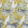 thumbnail image 5 of Fabric Mart Direct Dark Yellow Cotton Printed Fabric By The Yard, 54 inches or 137 cm width, 5 Continuous Yards Yellow Cotton Fabric, White Parrots, Upholstery Drapery Curtain Wholesale Fabric, 5 of 8