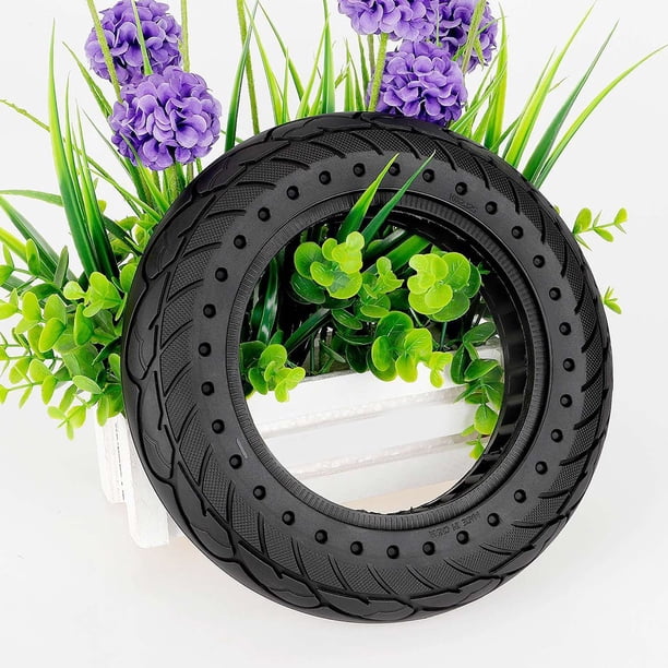 Paire De Pneus Solides 10x2.5 Pouces Pour Trottinette électrique - Compatible Xiaomi - Noir