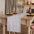 thumbnail image 2 of Wood Grain Rustic 70 Inch Table Runner, Farmhouse Striped Wooden Plank Farmhouse Dresser Scarf Cotton & Linen Tablerunner for Dining/Kitchen Island/Holiday Party Décor 13" x 70", 2 of 9