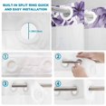 thumbnail image 4 of No Hook Shower Curtain, Purple Shower Curtains for Bathroom with See Through Top Window, Eucalyptus Leaves Waterproof & Washable Bath Curtain Extra Long 72"x84", 4 of 9