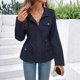 thumbnail image 4 of Chaqueta y abrigo informal de manga larga sin capucha para mujer, de invierno, de estilo urbano, a la moda, color liso, 4 of 6
