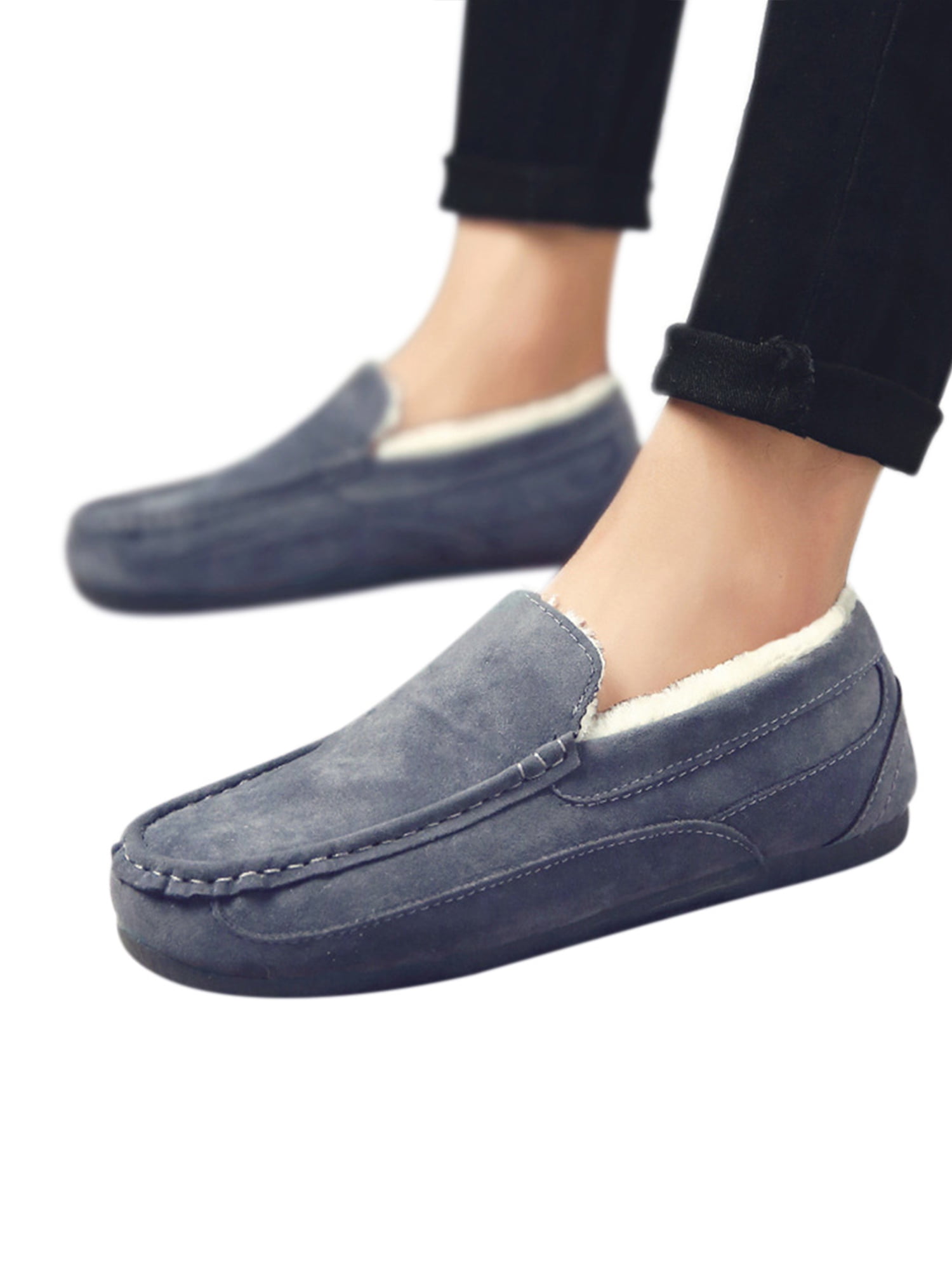 NOBLE Faux Fur Lined House Slipper for Men Winter Slipon Clog