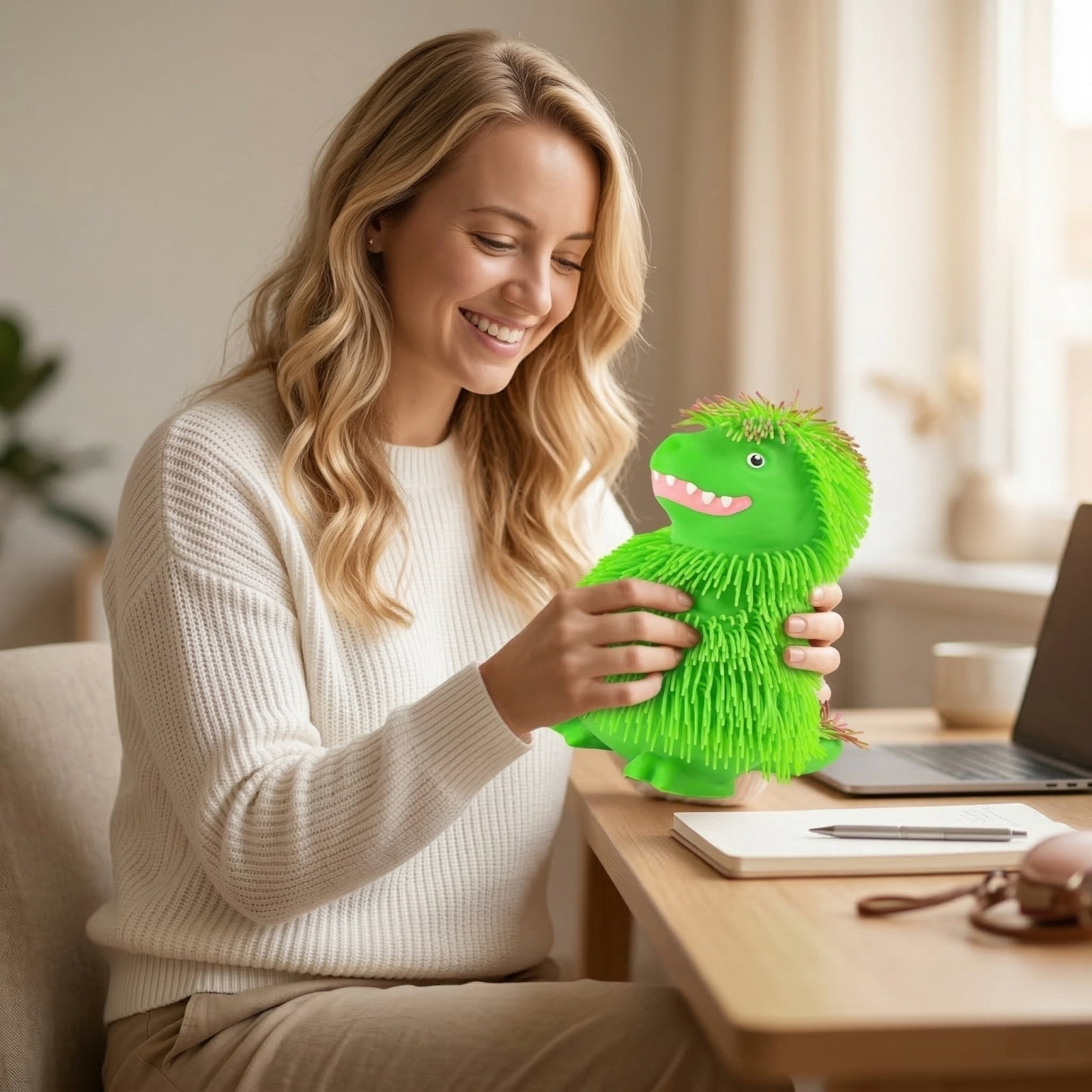 Relaxation Toys, Dinosaur Toys, Stress Toys, Slow Rising Stress Ball, Sensory Toys, Squeeze Toys, All Ages Toys, Rubber Ball, 6 In, Bright Green, Sensory Squeeze, 1 Pc