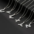 thumbnail image 7 of 4Pcs Diamond Initial Letter Necklace for Women Men Silver Alphabet Crystal Zircon Pendant Name Necklace Charms Trendy Jewelry Gift for Women, 7 of 7