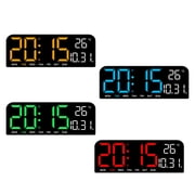 Soug 1x Digital Wall Clock Led Alarm Temperature Humidity Night Large Display New