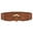 Brown, variant on Women Wide Waist Belt Stretchy Elastic Vintage Belts for Dress Ladies Belt with Circle Buckle