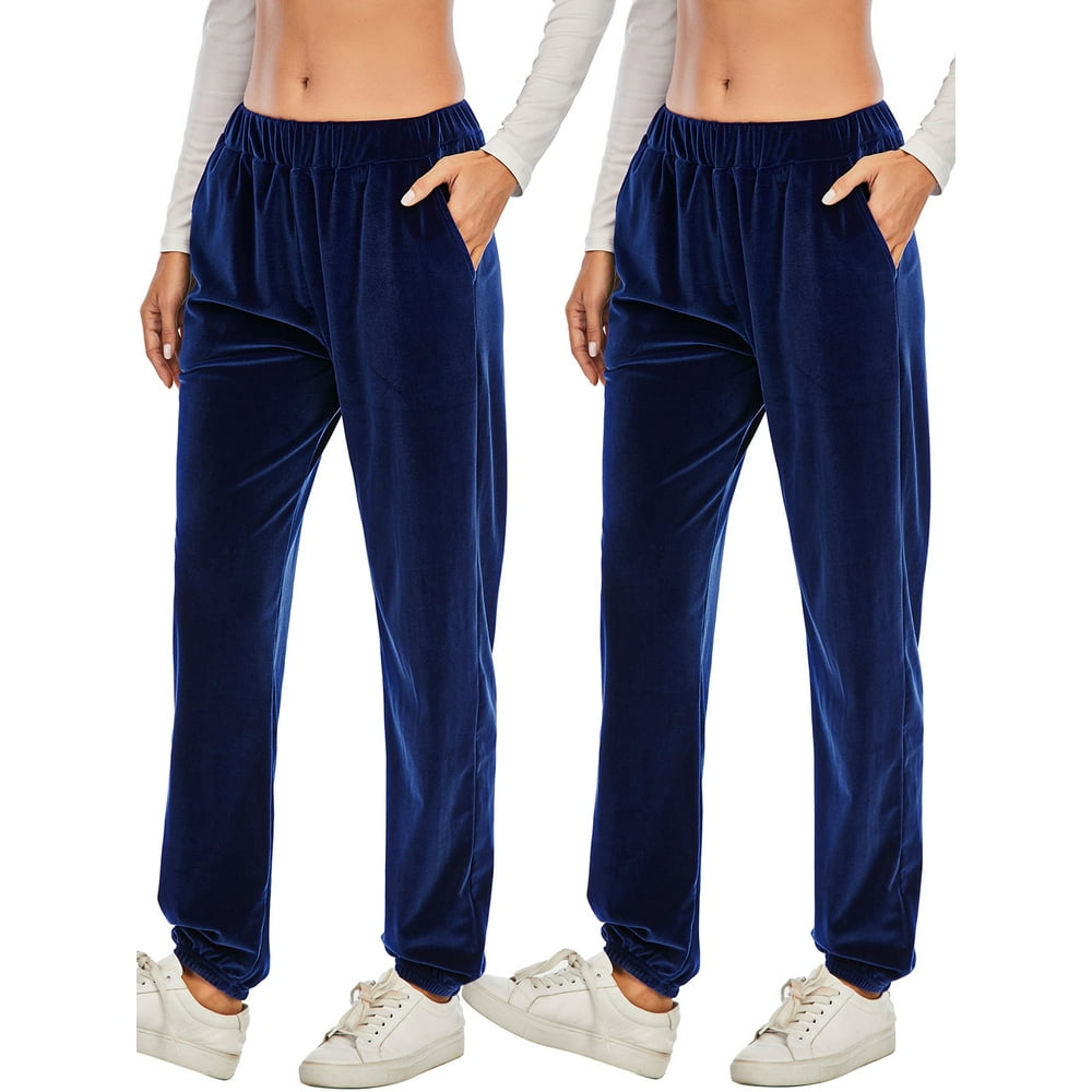 SAYFUT - Winter Velour Sweatpants Sweatsuits Joggers Yoga Pants Solid ...