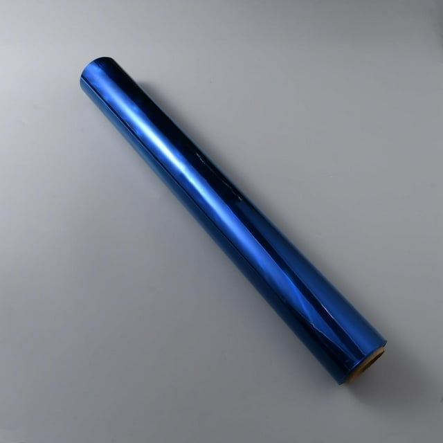 Rollo de papel iridiscente de 16,4 yardas x 16,93 pulgadas, rectangular, para envolver regalos, cestas, ramos de flores, papel para manualidades, color azul.