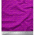 thumbnail image 1 of Soimoi Purple Modal Satin Fabric Polka Dots Decor Fabric Printed Yard 42 Inch Wide, 1 of 3