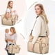 thumbnail image 2 of Bolso Pañalera Tonyeee, Bolsa Grande Impermeable para Pañales de Bebé, Bolsa para Hospital para Parto con Estuche para Chupete, Cambiador y Correa para Hombro, color caqui, 2 of 7
