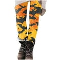 thumbnail image 3 of DDAPJ pyju Halloween Leggings for Women Bat Print High Waisted Stretch Yoga Running Pants Novelty Holiday Party Tights Buttery Soft Casual Milk Silk Legging Multicolor#3 M, 3 of 6