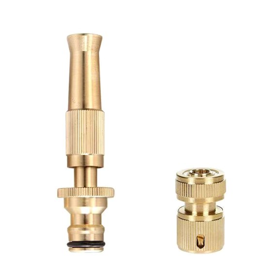 SDFGTstore Garden Hose Accessories 3/4inch 1/2inch Quick Connector Pressure Washer Connector Water Hose End Brass Connector Fitting