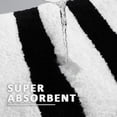 thumbnail image 4 of Extra Thick Plush Bathroom Rugs Non Slip Absorbent Soft Microfiber Bath Mat Machine Washable Fluffy Shaggy Rug 17x24 Black and White, 4 of 6
