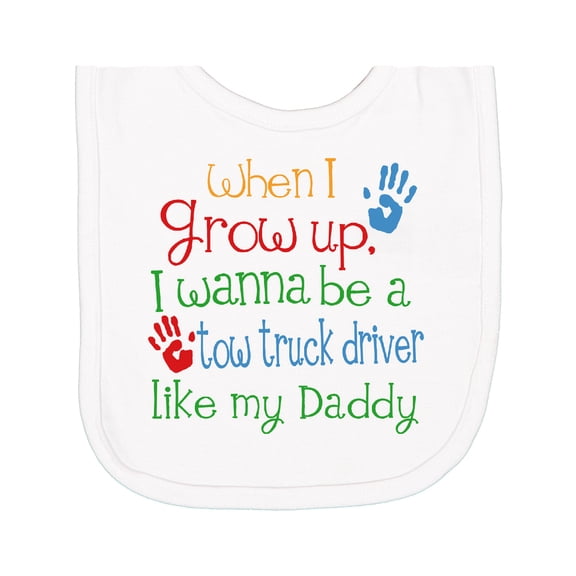 Inktastic Tow Truck Driver Like Daddy Newborn Bib