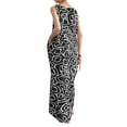 thumbnail image 4 of ZANZEA Women Crew Neck Sleeveless Print Long Dress With Pockets, 4 of 4