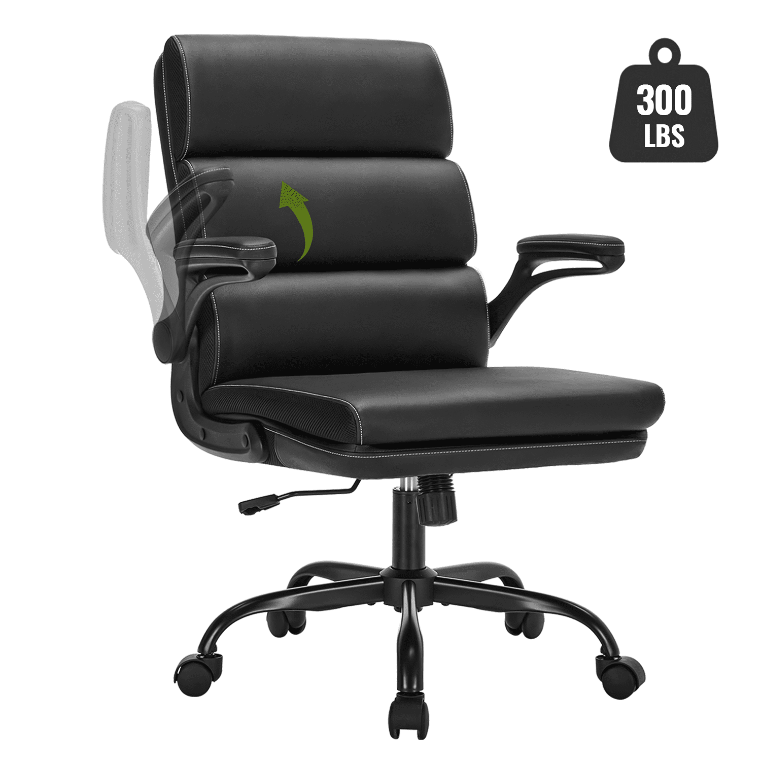 TMV Ergonomic High Back Gaming Chair - Adjustable Desk Office Chair with Lumbar Support, Perfect as Computer Desk Chair，Black