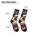 thumbnail image 2 of Uemuo Surreal Bald Eagle Gentleman Printed Kids Boys Socks Seamless Crew Socks Crazy Funny Athletic Sport Socks for Children, 2 of 6