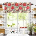 thumbnail image 3 of Apples Valances for Windows Fruits Rod Pocket Curtain Valance Window Treatment Short Curtains for Kitchen Living Room, 42"x12", 3 of 5
